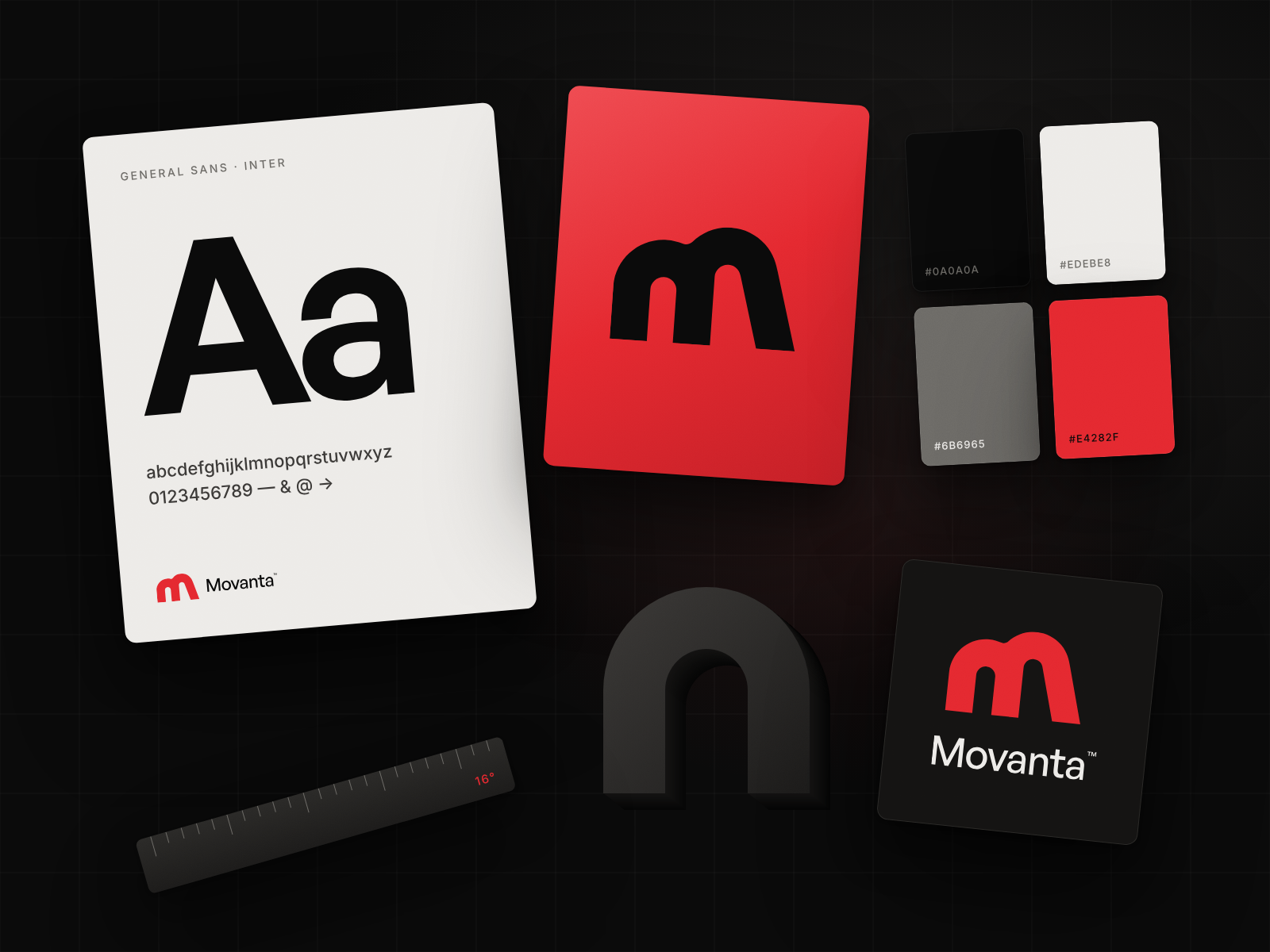 Studio concept from the identity: the symbol, an arch, and the line small brands, big moves. Not a team photo.