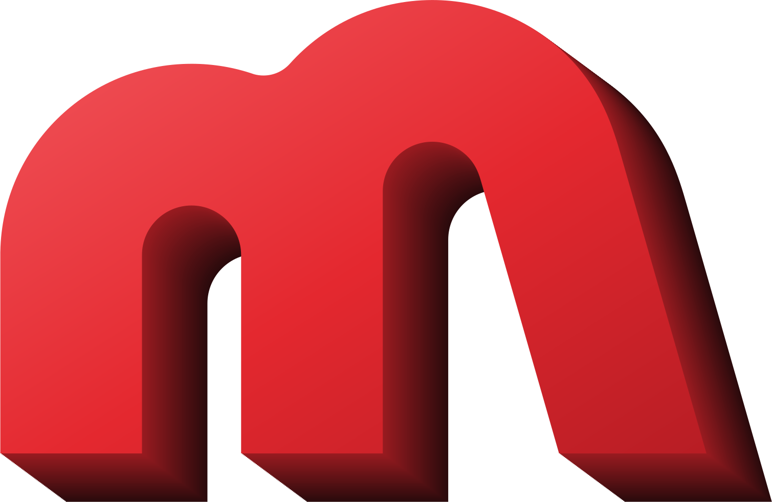 The Movanta symbol as a red 3D step, floating over a construction circle.