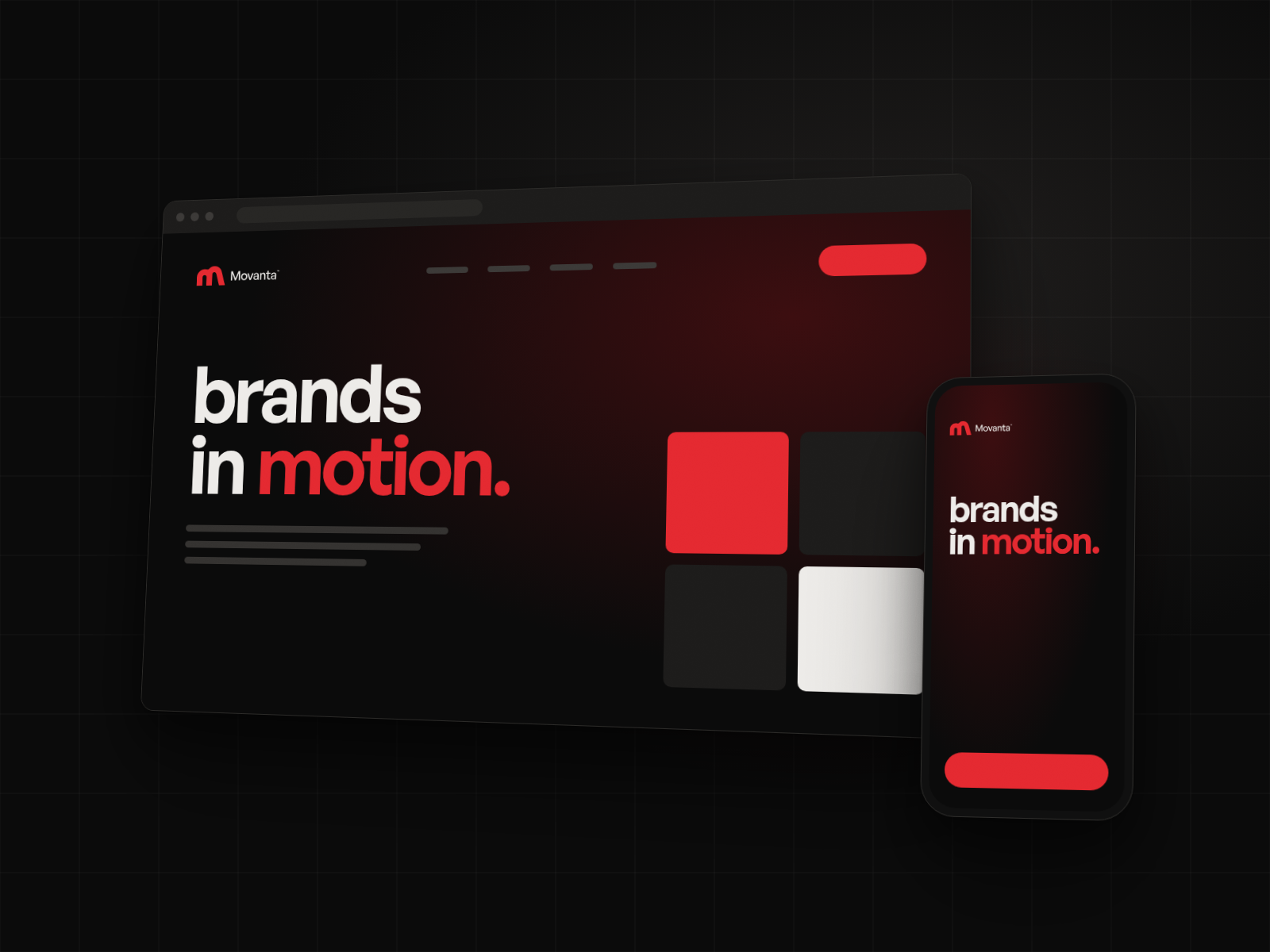 Concept frame for websites: a browser study and the brand arch. Not a client project.